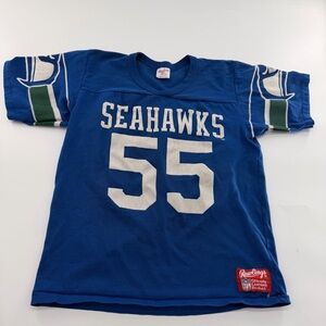 Vintage 1980s Rawlings Seattle Seahawks Brian Bosworth #55 Jersey Made in USA 80